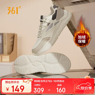 361°運(yùn)動(dòng)鞋男秋冬季加絨復(fù)古棉鞋情侶厚底休閑老爹鞋子男672446738-1