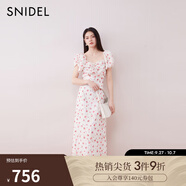 SNIDEL2025春夏新品優(yōu)雅淑女泡泡袖亮片雪紡印花連衣裙SWFO251088 白色 S (0)