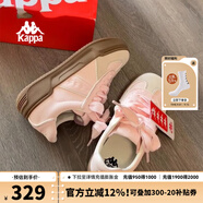KAPPA卡帕女鞋厚底滑板鞋子女2025秋季新款運動休閑鞋軟底德訓(xùn)鞋小粉鞋 奶茶粉 37