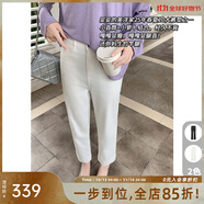 美洋（MEIYANG）減磅三號薄牛仔褲彈力抗菌涼感直筒八九分U【50系列】高腰長褲女 白色八分版 M