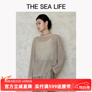 THE SEA LIFE針織衫歐海一生鏤空針織衫女2025秋季慵懶隨性罩衫上衣210120 米杏色 M