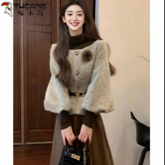 啄木鳥(niǎo)（TUCANO）氣質(zhì)名媛獨特絕美套裝2025冬季新款加厚外套半裙小香風(fēng)一整套女裝 打底【內搭】 M 【建議95-105斤】