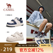 駱駝（CAMEL）【駱駝星空】百搭滑板鞋2024春冬新款輕便舒適厚底增高美式街頭男 G14A852718 米白 38