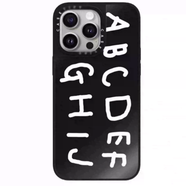 中掌柜CASETi聯(lián)名黑花園白十字花iPhone17promax適用于蘋果16pro14保護(hù)套13防摔12華強(qiáng)北15女MagSafe磁吸 黑底白字ABC黑邊黑鏡 iPhone16plus