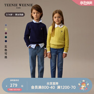 Teenie Weenie Kids小熊童裝24秋男女童經(jīng)典百搭休閑圓領(lǐng)羊毛毛衣 黃色 110 cm