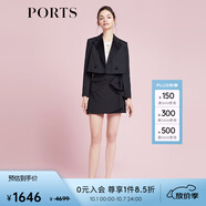 PORTS女裝春夏新款短款西裝外套 黑色 8