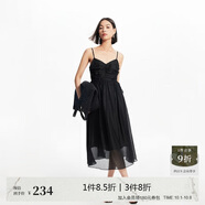 VEROMODA 連衣裙24夏季新款時(shí)尚褶皺飄帶名媛甜美法式吊帶長(cháng)裙女32427A031
