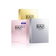 澳靚泥 AUSLIFENTR泰國妝蕾RAY玫瑰蠶絲面膜補水保濕女細致毛孔金銀色去黃提亮緊致 3盒優(yōu)惠裝【每款一盒】 10片/盒
