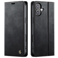 CaseMe適用iPhone17手機(jī)殼16E復(fù)古小牛紋皮套15翻蓋RIFD超纖保護(hù) 黑色 iPhone6Plus/7Plus/8Plus