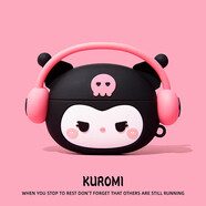 OIMG瑾容用于AirPods4保護(hù)套新款蘋果耳機(jī)套Airpods Pro3耳機(jī)殼第四 [聽音樂黑色庫洛米]+掛鉤 AirPodsPro3[2025新款]保護(hù)