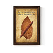 丘吉爾雪茄吧裝飾畫美式覆古酒吧包廂掛畫工業(yè)風(fēng)威士忌壁畫 K03643-1 覆古棕（框色） 精美花紋PS歐式框+防水油畫布材質(zhì) 40*60