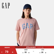 蓋璞男女裝2025春季新款純棉字母印花logo短袖T恤上衣美版797924 粉色 XS 美碼 S亞洲碼175/88A