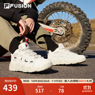 斐樂(lè )（FILA）FUSION 斐樂(lè )潮牌籃球鞋女鞋低幫籃球文化鞋復古休閑鞋老爹鞋 燕麥色-T12W941206AOM 36.5