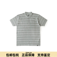 Dickies涼感面料 春夏舒適條紋復(fù)古運(yùn)動(dòng)PoloT恤 寬松男女情侶 羽灰 S