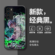 史泰客 適用華為P40pro手機殼pro+新款鬼滅之刃動(dòng)漫周邊保護套p30/pro鏡頭全包防摔卡通炭治郎男生玻璃殼 經(jīng)典黑-鬼滅宇髄天元 華為P30