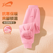 貴人鳥(niǎo)童裝男童加絨褲子秋冬款中大童休閑褲兒童冬季薄絨運動(dòng)褲男孩棉褲