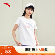 安踏（ANTA）【快干棉】T恤男女同款2025夏季情侶吸濕排汗LOGO寬松休閑短袖t恤 【女款-大logo】純凈白8115-1 S /男165 女160