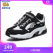 Skechers斯凱奇男童老爹鞋女童運動(dòng)鞋98170L 黑色/白色/BKW 37 