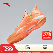 安踏（ANTA）【狂潮5TD V2】弦科技籃球鞋耐磨防滑支撐實(shí)戰(zhàn)專業(yè)低幫運(yùn)動(dòng)鞋 熒光淺橘/熒光霞橘-2 42 (男8.5碼)