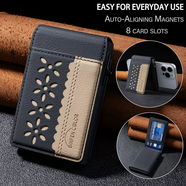 中掌柜適用手機Magsafe磁吸卡包蘋(píng)果17彈卡支架多卡槽功能iPhone11身份證公交卡/12/13/14/15promax翻蓋 黑色彈卡功能可插卡支架-K30款 iPhoneSE4