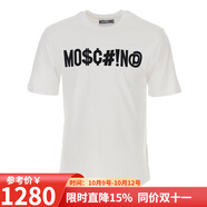 MOSCHINO莫斯奇諾男士字母印花休閑短袖T恤衫ZPA0713 7040禮物 A1001 白色 48