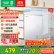 容聲（Ronshen）100升小冰柜減霜家用冷藏冷凍兩用一級能效臥式冷柜頂開門母乳存放小冰箱BD/BC-100MB國家補(bǔ)貼