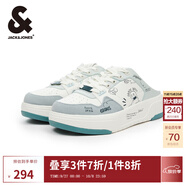 杰克·瓊斯（JACK&JONES）夏季新款涂鴉圖案潮流百搭舒適拼色半包休閑鞋男鞋2242C8012 C41羊絨藍 單層 40
