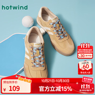 熱風(fēng)（Hotwind）德訓(xùn)鞋男鞋2025年春季新款時尚平底休閑板鞋舒適運動鞋小白鞋男 25黃色 (常規(guī)款H14M25521) 40 250mm