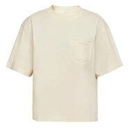 AMASS/阿瑪施時(shí)尚雅丹風(fēng)休閑造型簡(jiǎn)約質(zhì)感百搭寬松圓領(lǐng)T恤5300880 乳白色 L