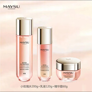 美素（MAYSU）【官方店】美素MAYSU小玫瑰禮盒水乳精華面霜眼霜面膜套裝 水200g+乳液120g+精華霜60g