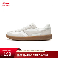 李寧云川2丨休閑鞋板鞋男子新款低幫舒適經(jīng)典休閑鞋AGCV337 云霧白-8 41