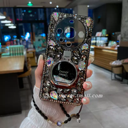 亮曼適用于華為mate60手機殼70麥芒30榮耀X60i暢享70pro女款MateX5奢華30水鉆Magic7支架magic6至臻版X 黑色奢華全鉆香水瓶支架 榮耀X9C