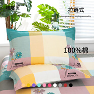 胖東來(lái)品質(zhì)純棉枕套2025新款100全棉枕頭套一對裝48x74cm單人枕芯 夢(mèng)幻之城L【一對裝】 枕套 48cmX74cm