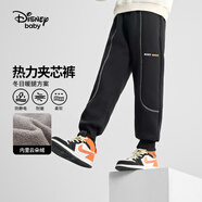 迪士尼（DISNEY）童裝男童加絨加厚運動(dòng)褲子2025冬季新款兒童中大童保暖衛褲