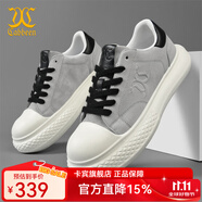CABBEEN【商場(chǎng)同款】卡賓男鞋秋季新款厚底鞋子男百搭增高休閑板鞋男潮鞋 灰色 42