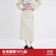 樂(lè)町針織直筒長(zhǎng)裙20休閑中長(zhǎng)款衛(wèi)裙美式復(fù)古風(fēng)半身裙 淺灰（現(xiàn)貨） S