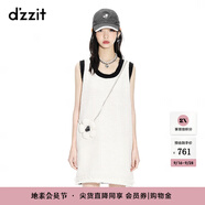 DZZIT【爆款補(bǔ)單】花包小香裙地素夏季新款粗花呢小香風(fēng)吊帶背心連衣裙 米白色（批次3） XS