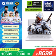 機械革命【國家補貼20%】極光X Pro 16英寸 酷睿Ultra 7 游戲本筆記本電腦(U7-255HX  32G 1T RTX5070Ti白)