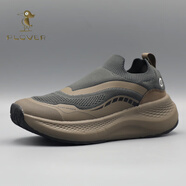 PLOVER一腳蹬戶外運(yùn)動(dòng)休閑鞋男輕便回彈防滑春夏透氣慢跑鞋厚底舒適男鞋 深綠 39