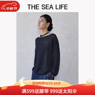 THE SEA LIFE針織衫歐海一生鏤空針織衫女2025秋季慵懶隨性罩衫上衣210120 暮云灰 M