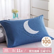 艾薇枕頭套兒童枕套學生單人枕芯套純棉枕套一個 迷離夜色 48*74cm