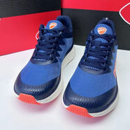 卡普旗冬季寬頭運動(dòng)鞋男加絨棉鞋腳寬腳肥胖加大腳掌腳背高跑步鞋防水女 藍色[加絨款]拍大一碼 46