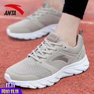 安踏（ANTA）安踏男鞋休閑運動鞋秋冬季網(wǎng)面保暖跑步鞋子男戶外訓(xùn)練體測 -7二度灰/安踏白 42.5