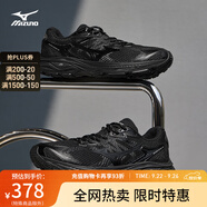 美津濃（MIZUNO）【RACER V2】25年新款高街機能復古潮流慢跑鞋男女緩震透氣跑鞋 04/黑色/銀色 42 (270mm)