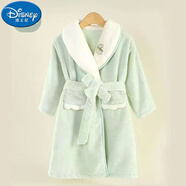 賽樂(lè )透冬季兒童浴袍浴巾吸水睡袍浴衣女士可穿式小公主女童斗篷四季 綠色腰帶浴袍升級加厚款 小號長(cháng)袖適合身高85cm-110cm3-5