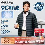 網(wǎng)易嚴(yán)選90鴨絨輕型羽絨服男排骨羽絨內(nèi)膽輕薄短款外套輕盈 A款25新品90鮮絨立領(lǐng)-森野綠 2XL