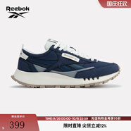 Reebok銳步官方24男女同款CL LEGACY W+休閑時尚復(fù)古運動鞋跑步鞋 24FRC903U1GB4 藍色/白色 42.5 (27.5cm),US：9.5