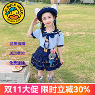 G.DUCKKIDS洛麗塔公主裙女童連衣裙夏季朱迪兒童裙子兔子警官生日蓬蓬裙春秋 朱迪兩件套+領(lǐng)帶+兔子aiaqeic 130 尺碼7~8歲【120-130cm】