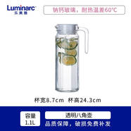 詠幻冷水壺耐高溫玻璃水壺家用儲水冷水壺大容量涼水杯冷泡茶壺 【法國樂(lè )美雅 】 透明八角壺 1.1L