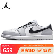 耐克NIKE籃球鞋男子AJ1喬1JORDAN 1低幫運(yùn)動(dòng)鞋CZ0790-110白灰45